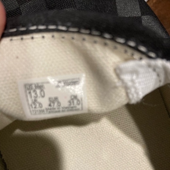 Vans Men's Black and Gray Checkered Slip-On Sneakers - Picture 9 of 14